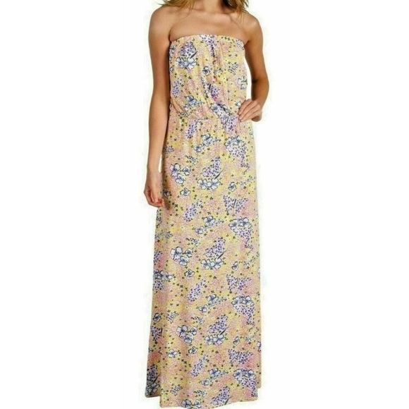 Lilly Pulitzer Marlisa‎ Maxi Dress Small Yellow Starfruit Little Lady size XS - Picture 1 of 12